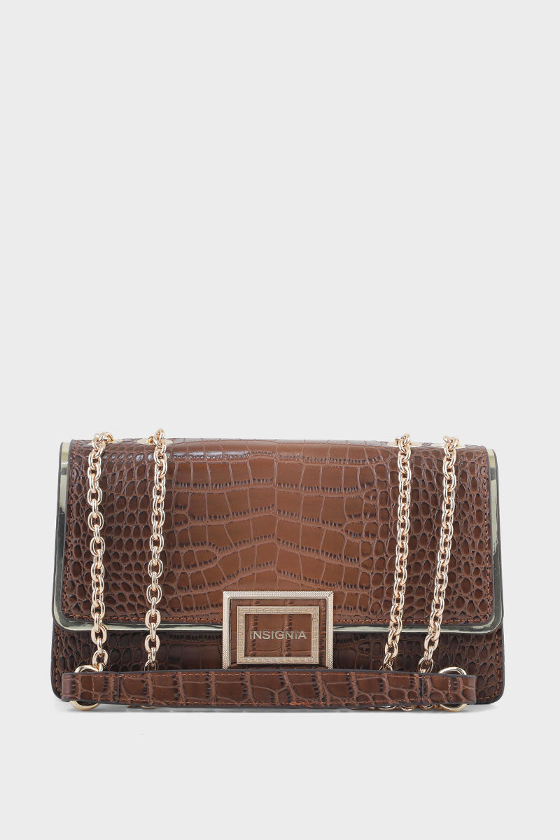 Flap Shoulder Bags BS2008-Brown