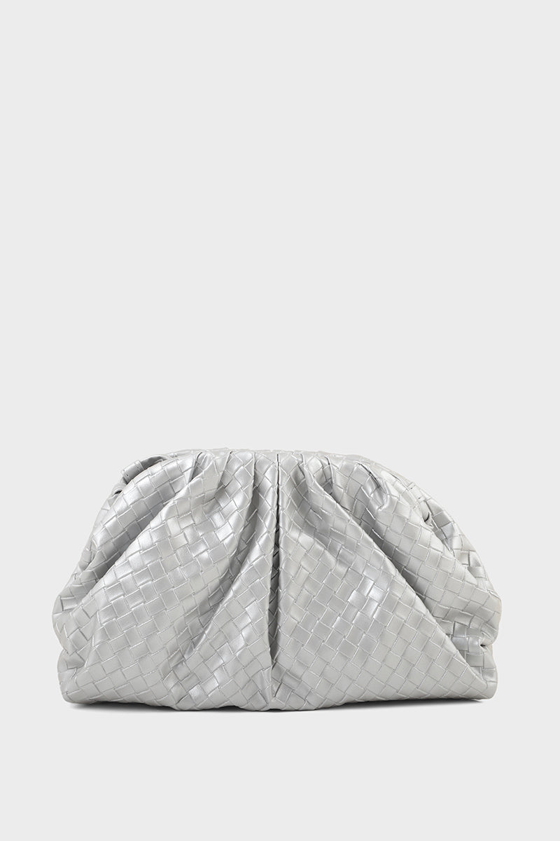 Pouch Clutch B21644-Silver