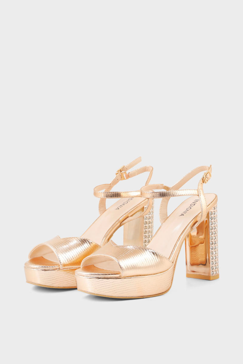 Party Wear Sandal I23725-Champagne