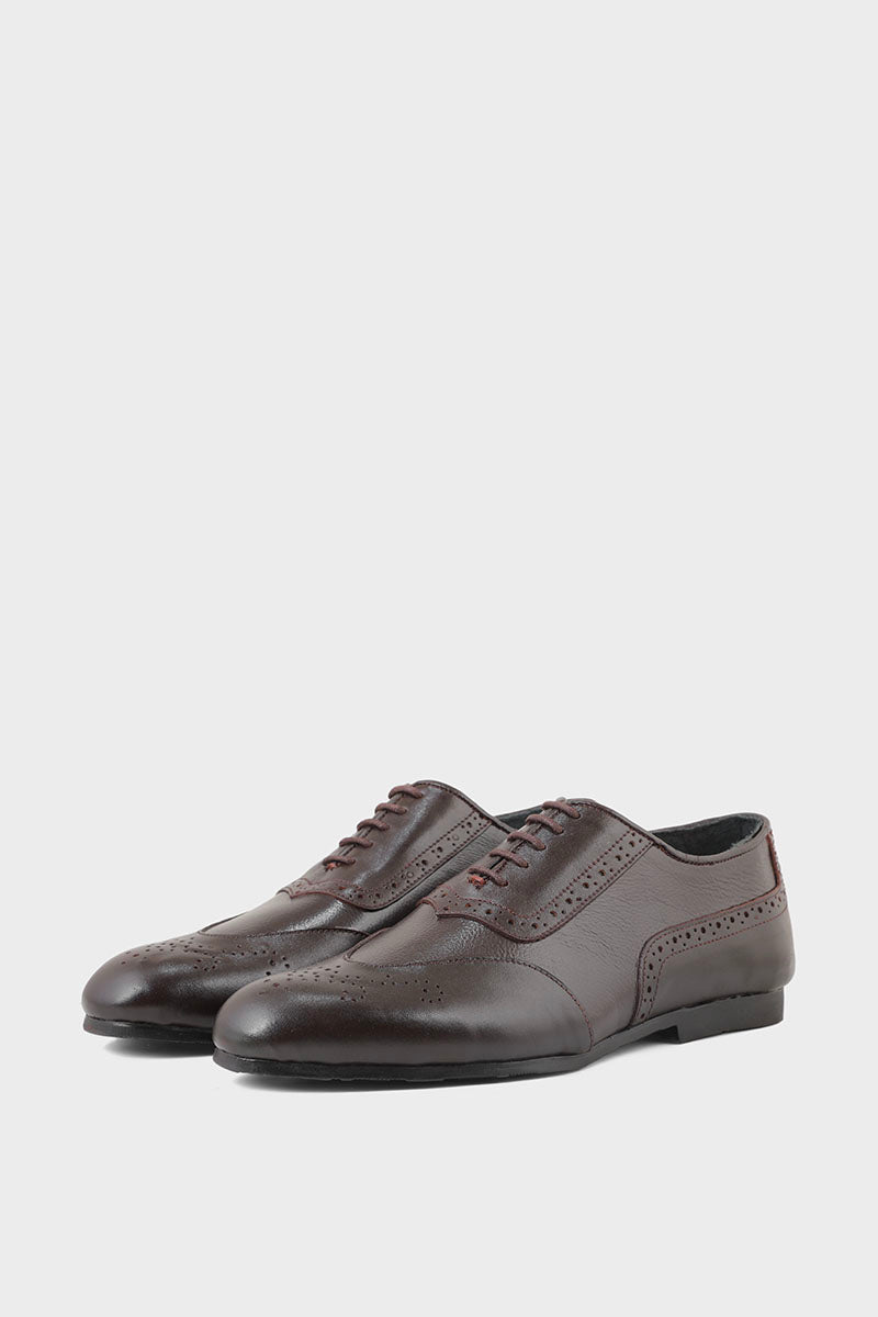 Men Formal Oxford M34069-Coffee