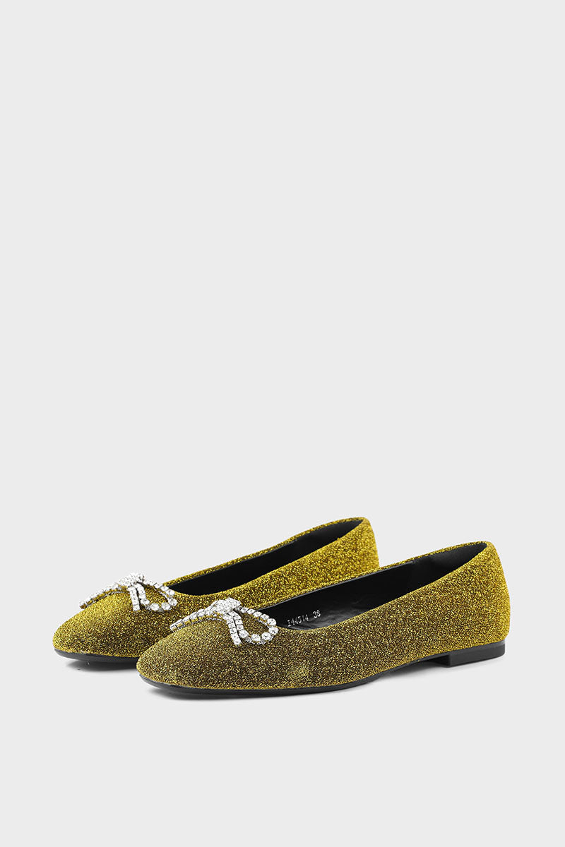 Party Wear Pumps I44514-Lime Gold