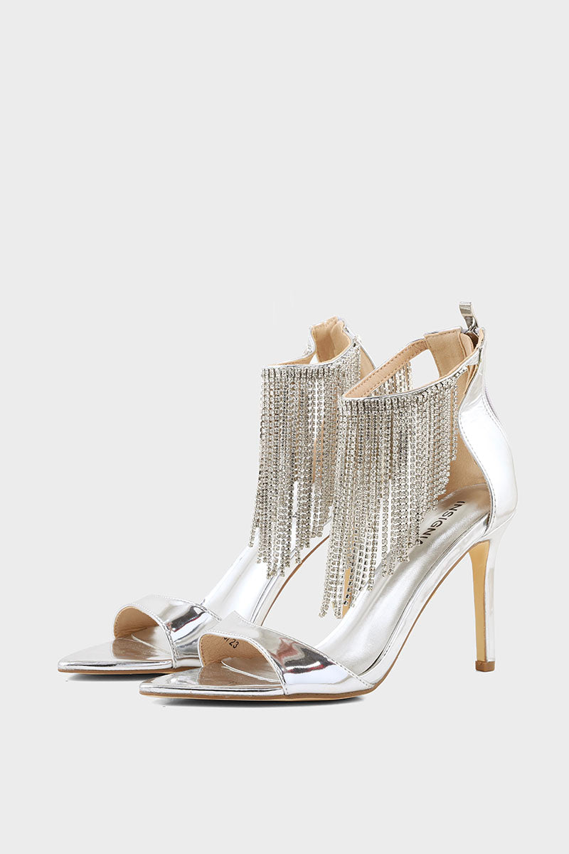 Party Wear Sandal I23723-Silver