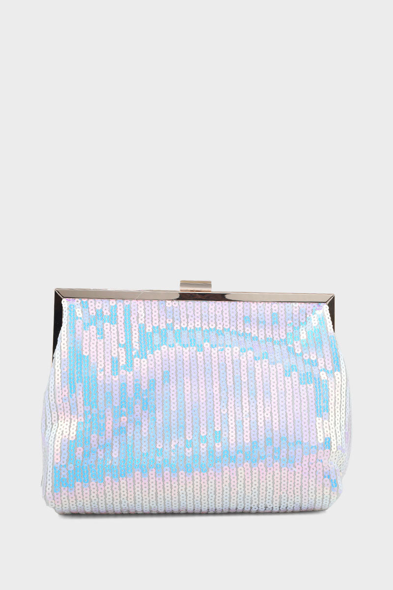 Party Wear Clutch BK4021-White