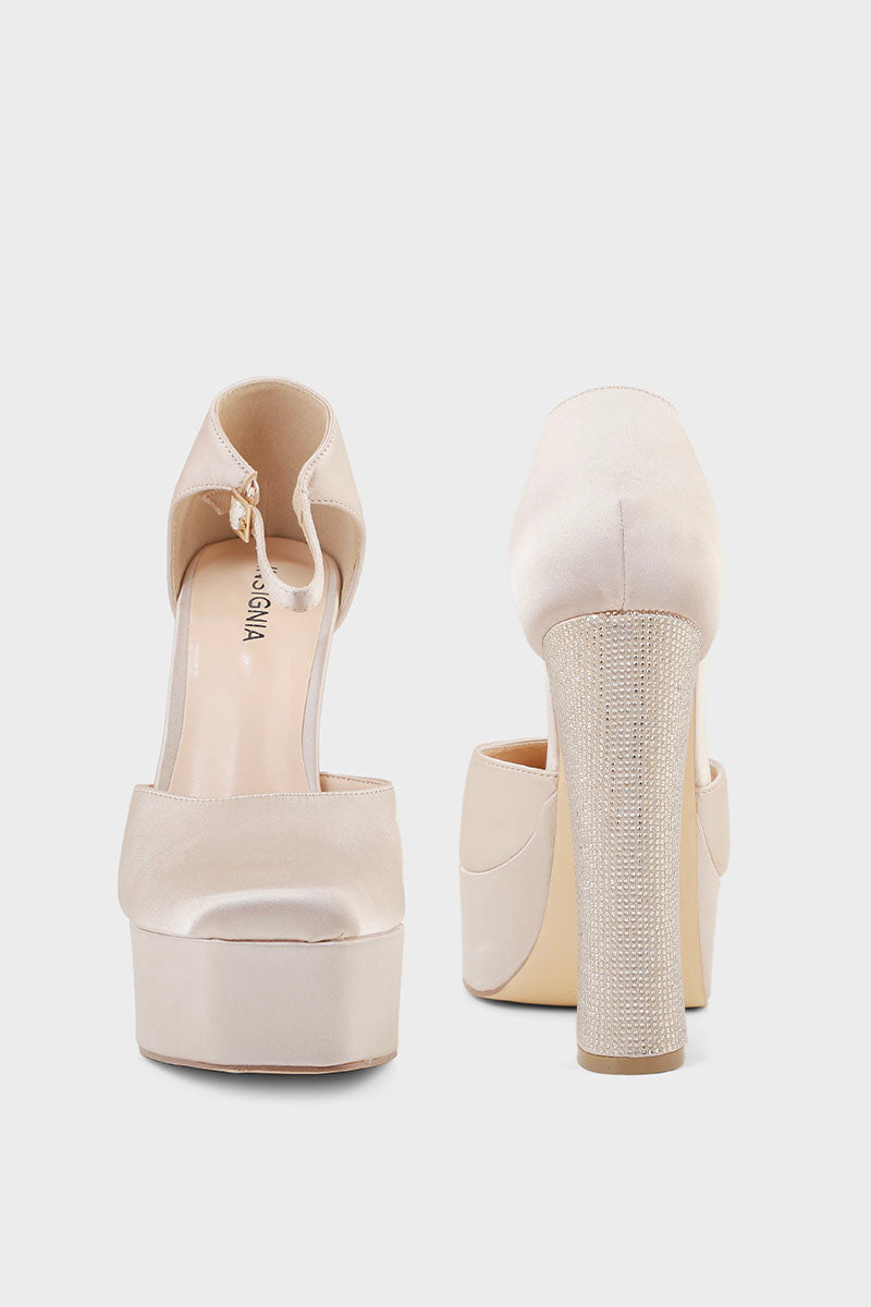 Party Wear Court Shoes I23728-Ivory