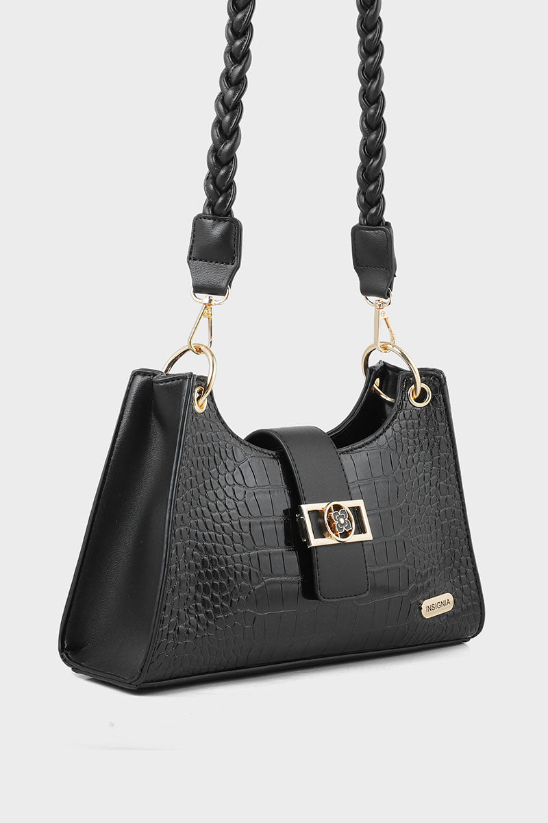 Baguette Shoulder Bags B10525-Black