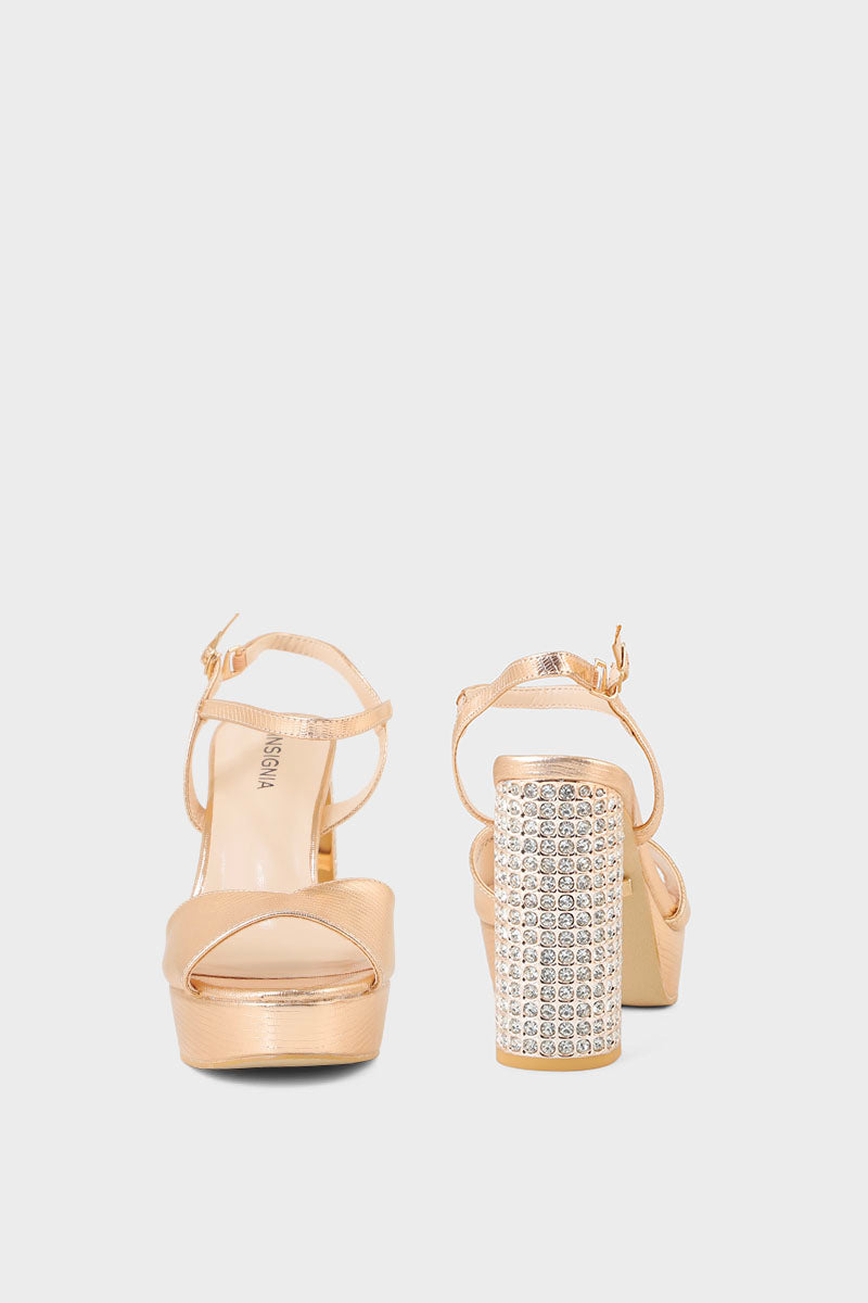 Party Wear Sandal I23725-Champagne