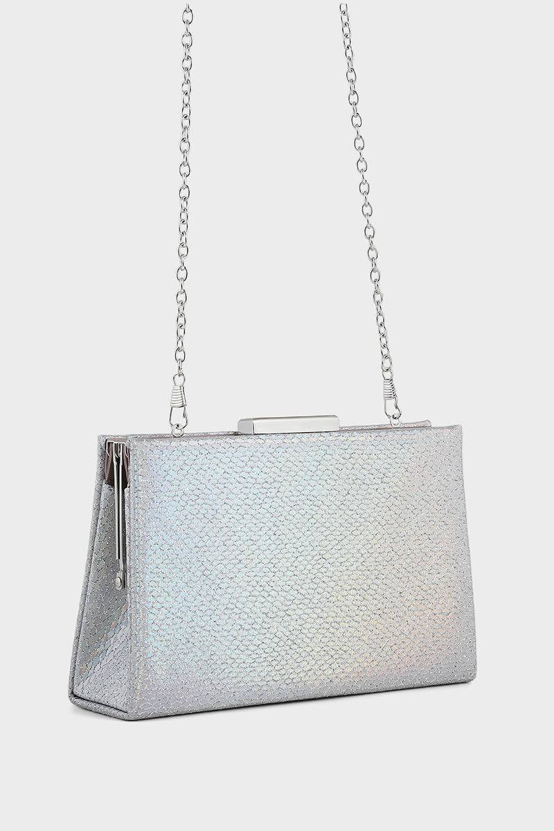 Party Wear Clutch BK4026-Silver