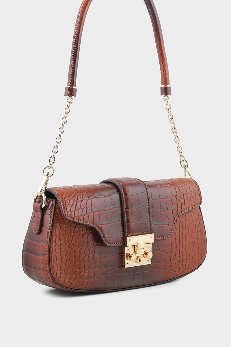 Flap Shoulder Bags BS2007-Brown