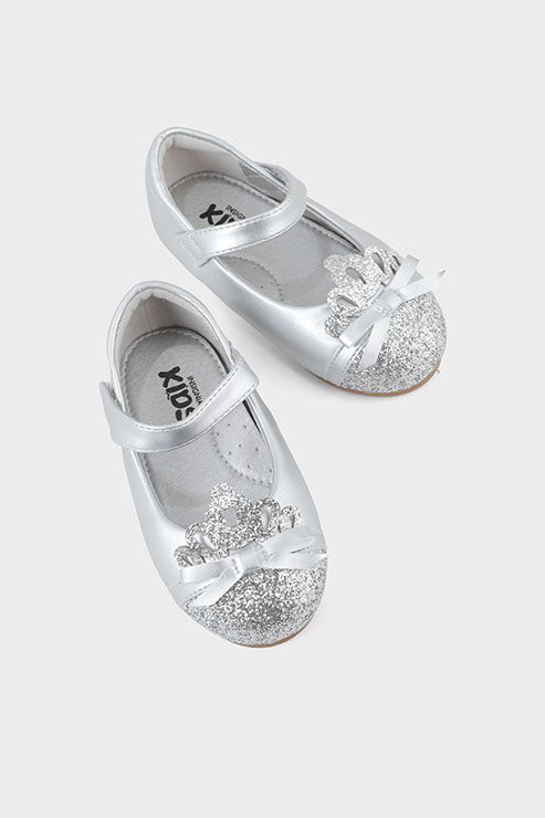 Girls Party Wear Pumps Q10003-Silver