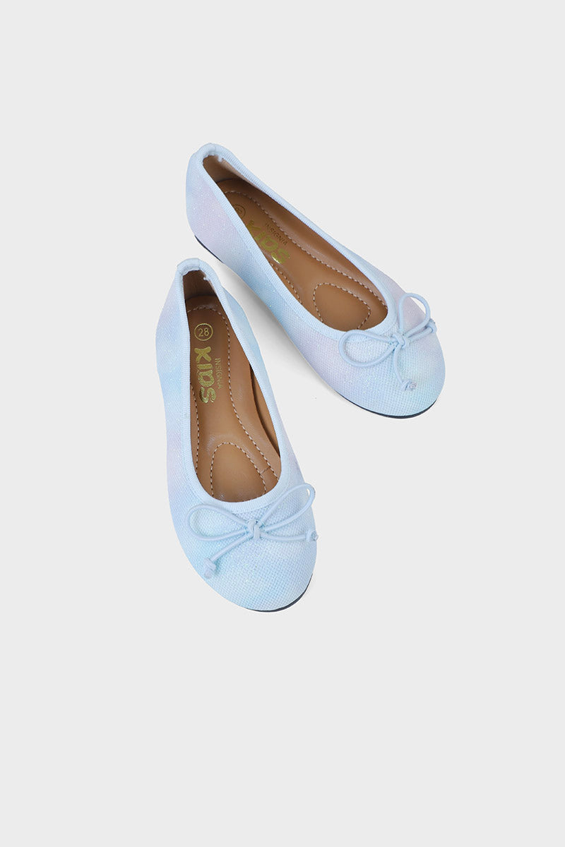 Girls Comfort Pumps Q10035-Ice Blue