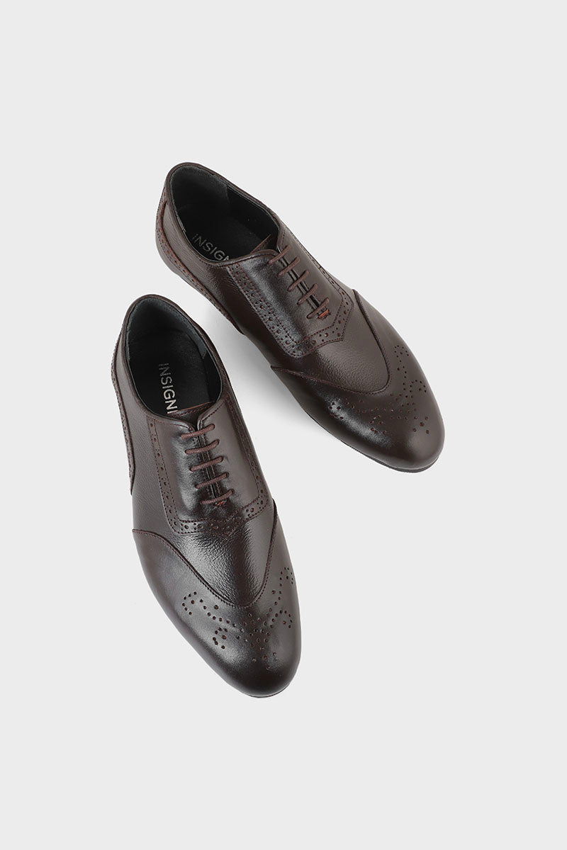 Men Formal Oxford M34069-Coffee