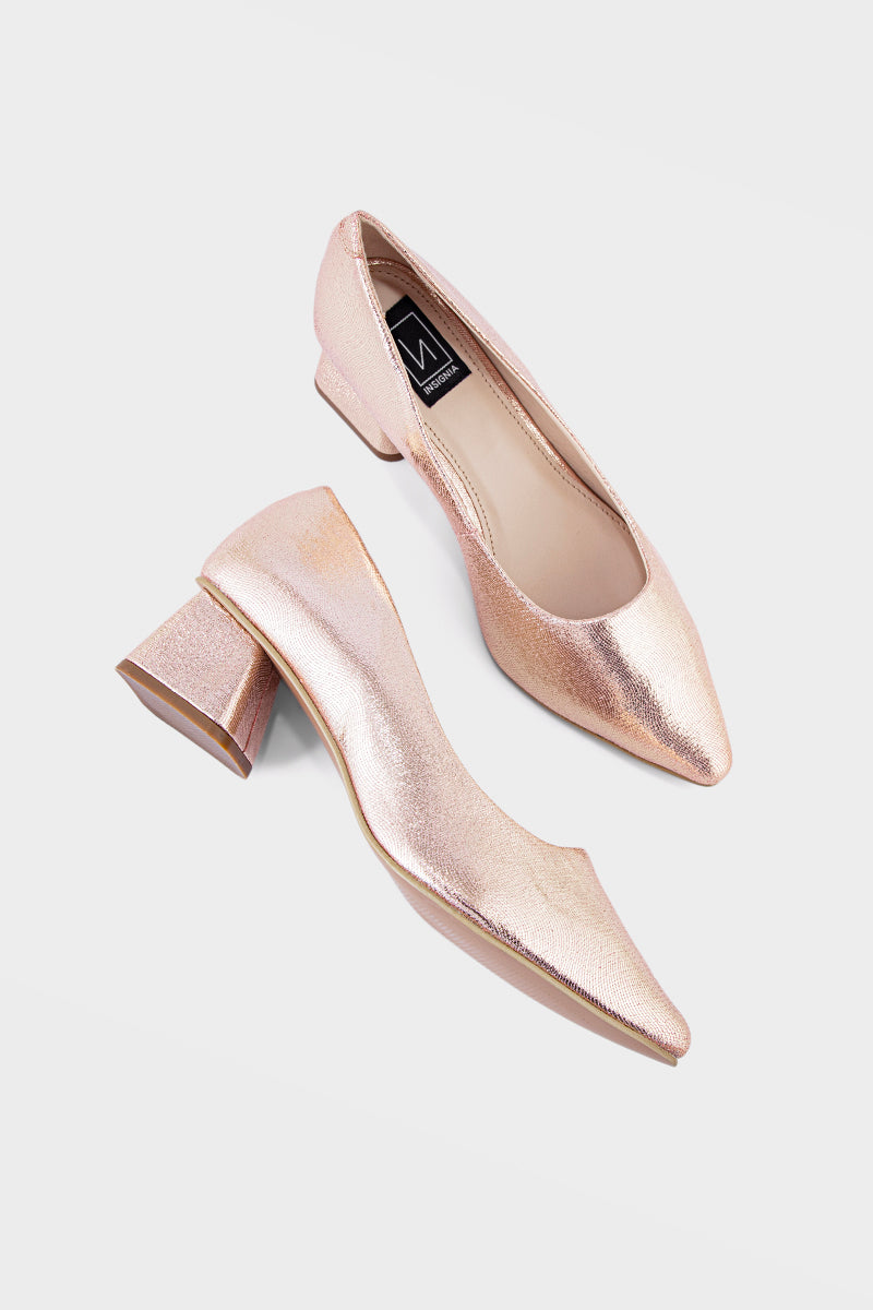 Party Wear Court Shoes IP5010-Rose Gold