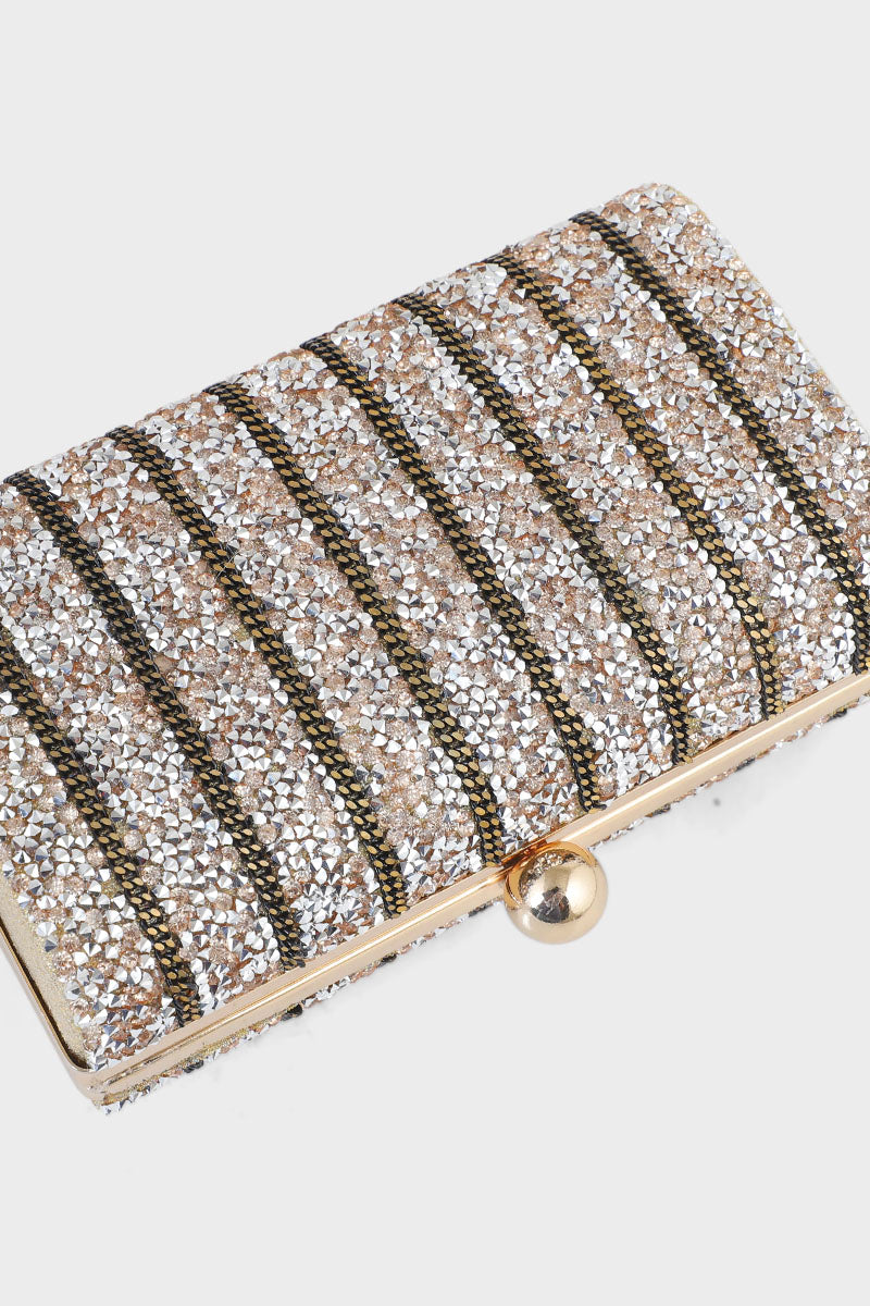 Party Wear Clutch BK4005-Golden