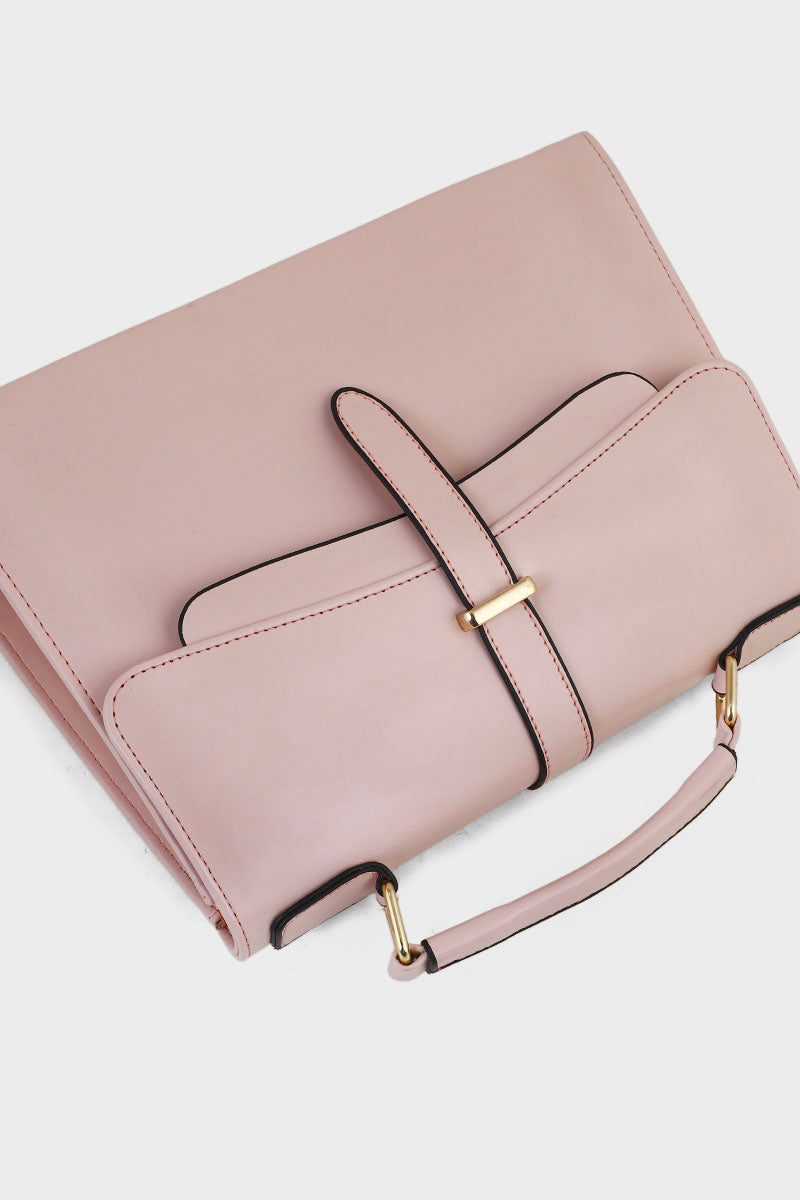 Top handle Hand Bags B10544-Nude Pink