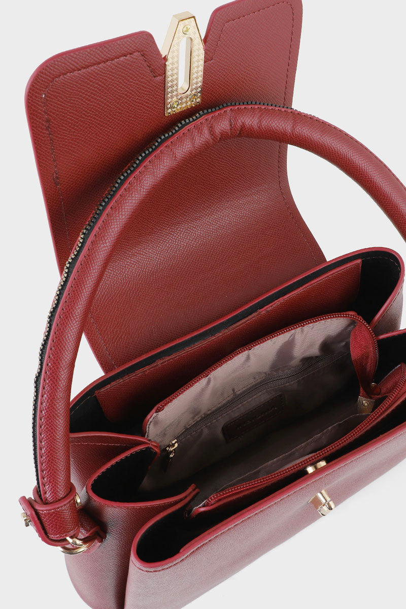 Bucket Hand Bags BH0001-Maroon