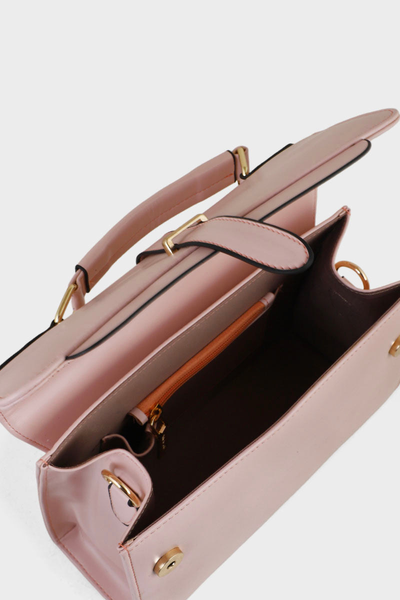 Top handle Hand Bags B10544-Nude Pink