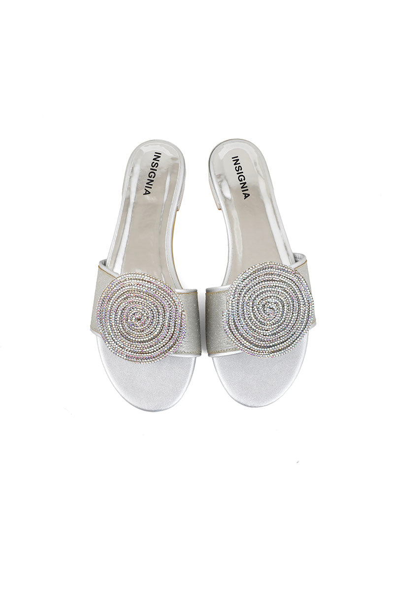 Party Wear Slip On I29265-Silver